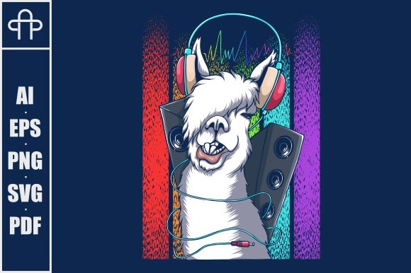 Llama Headphone DJ Retro