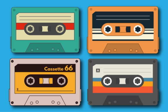 Retro Cassettes Embroidery Design