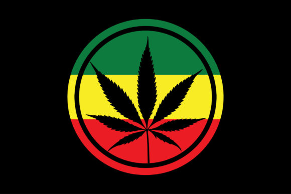 Retro Rasta Cannabis Weed Clipart