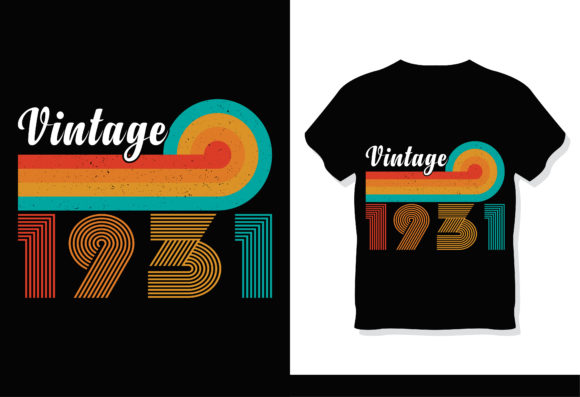 Retro Vintage 1931 T-Shirt Design