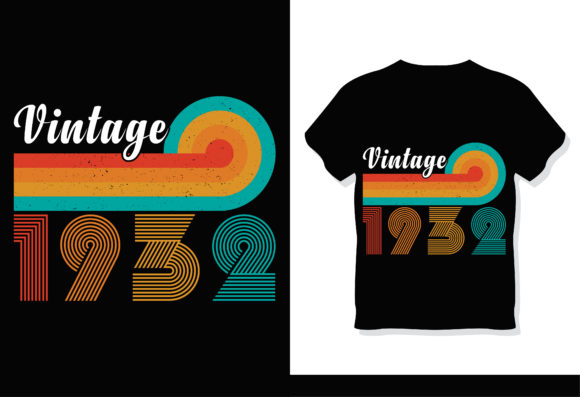 Retro Vintage 1932 T-Shirt Design