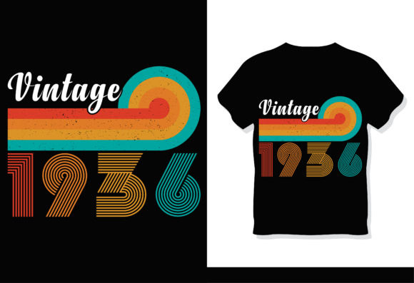 Retro Vintage 1936 T-Shirt Design