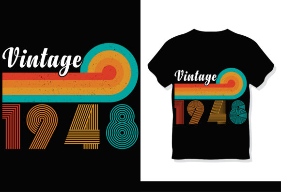 Retro Vintage 1948 T-Shirt Design