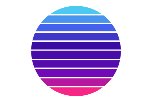 Retro Vintage Sunset - Full Circle