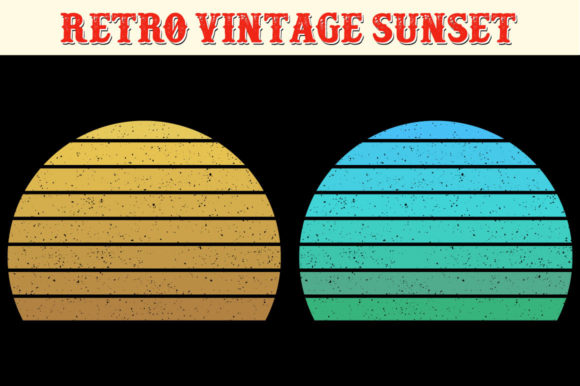 Retro Vintage Sunset Graphic Design
