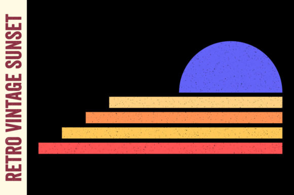 Retro Vintage Sunset Summer 80s, 70s