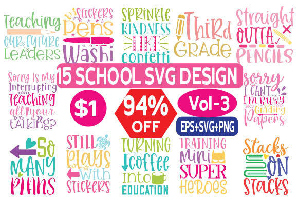 SCHOOL SVG T SHIRT DESIGN VOL 3