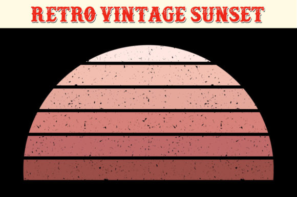 Sunset Retro Vintage Sunset Circle