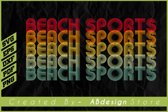 Vintage Retro Beach Sports Sublimation