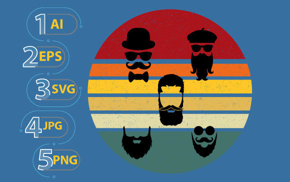 Vintage Retro Beard 02
