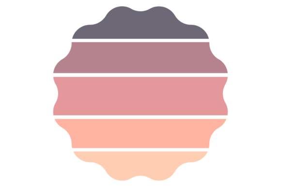 Wiggly Circle Retro Sunset
